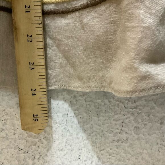 Calypso St. Bart Bohemian Linen Patterned Tan/Brown Pull On Mini Skirt Sz XS - Picture 3 of 5